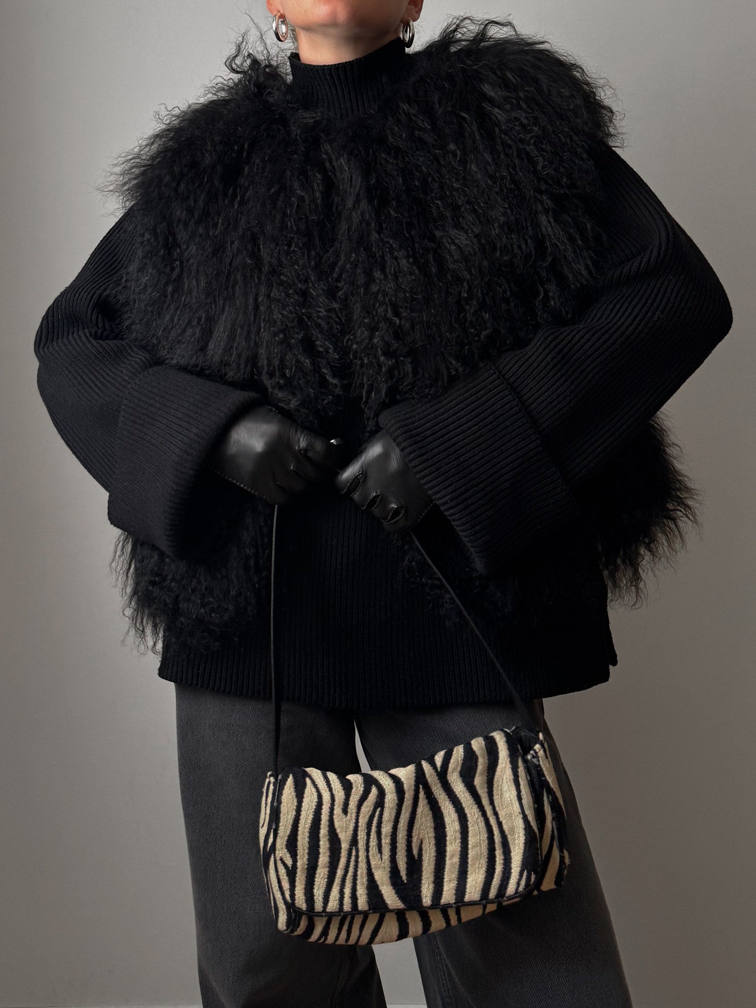 PRE-ORDER Black Mongolian Vest