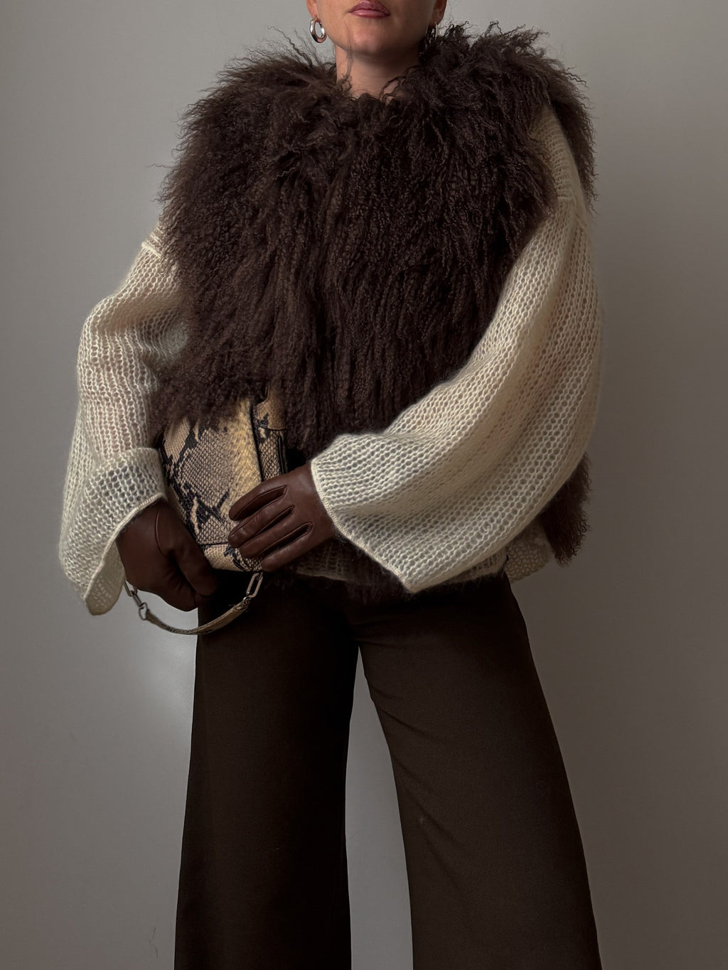 PRE-ORDER Brown Mongolian Vest