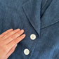 Pure linen blue denim suit