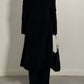 Wool and kid mohair black coat