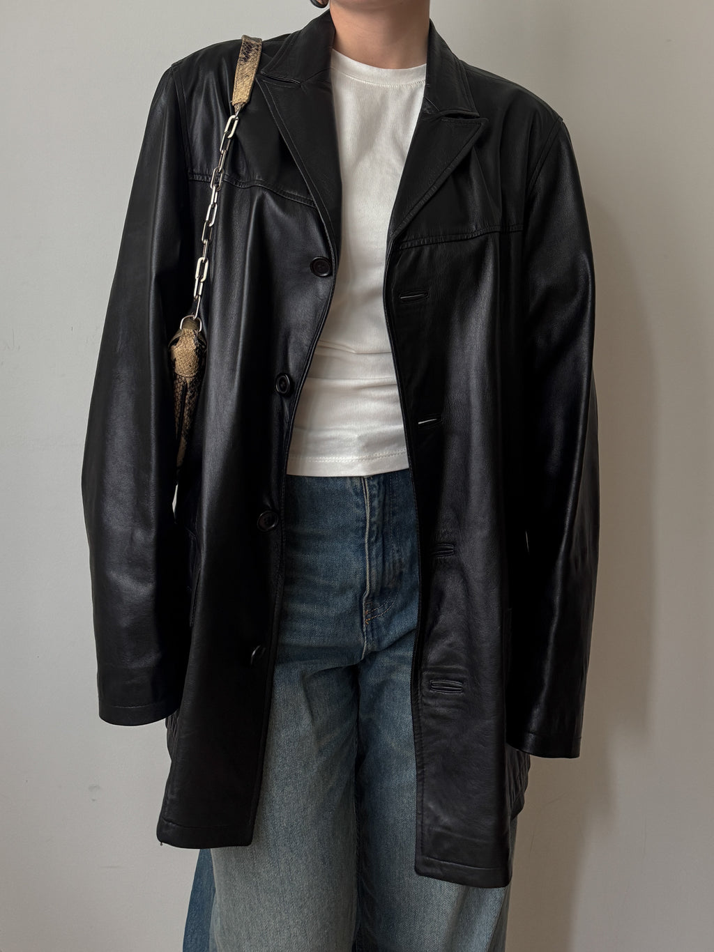 Real leather black jacket