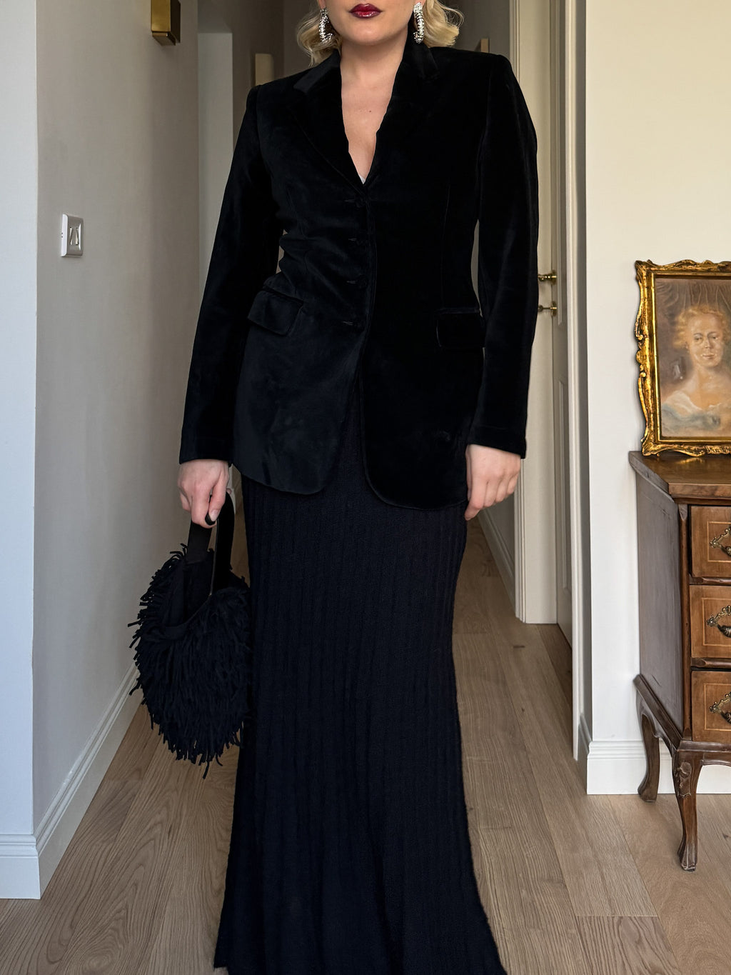 Velvet black blazer
