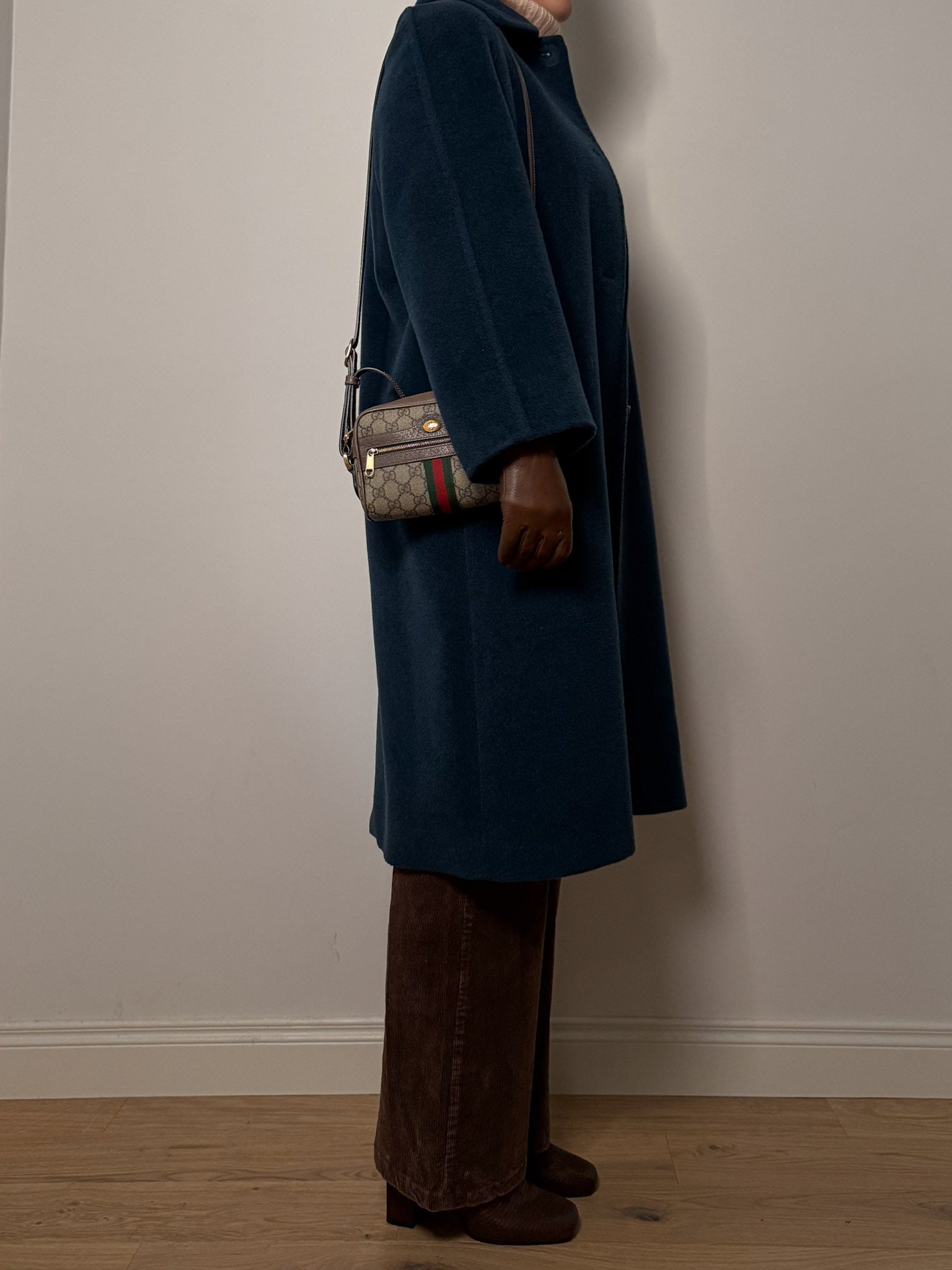 Pure wool petrolium coat