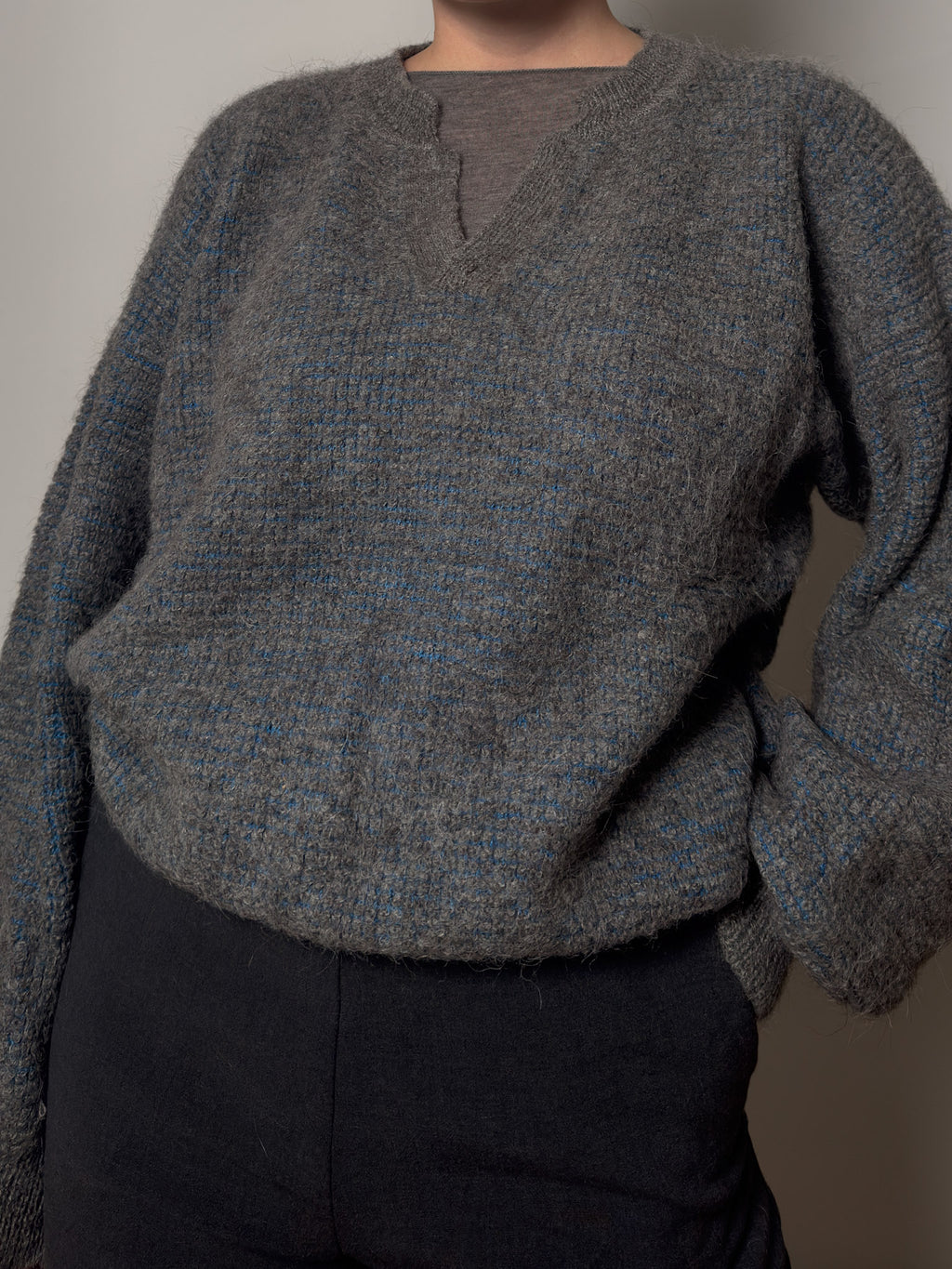 Pure wool grey pull
