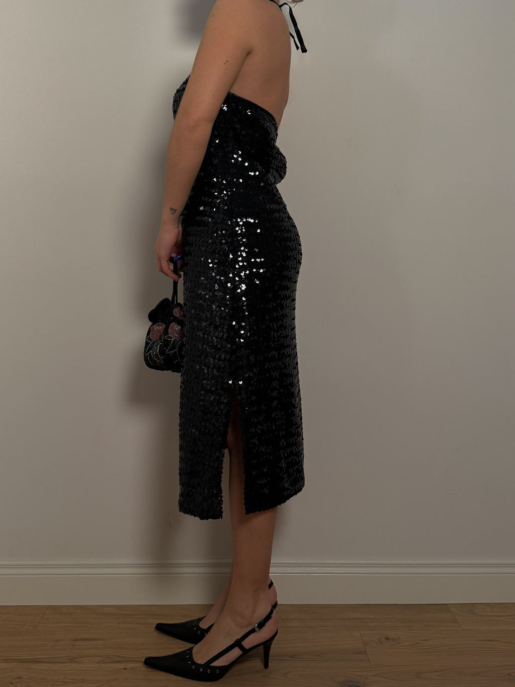 Sequins black dress
