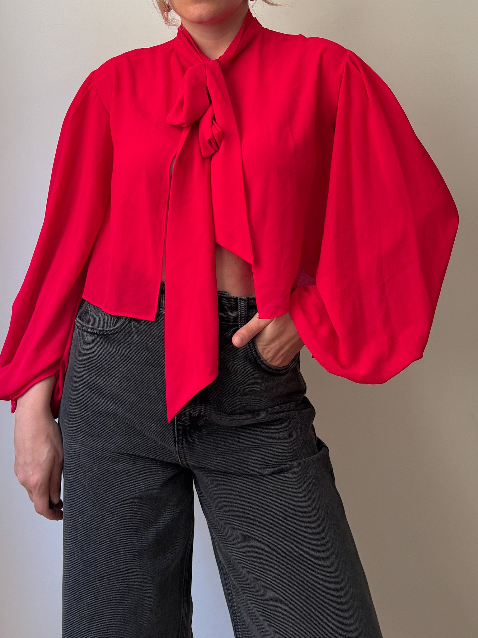 Viscose strawberry blouse