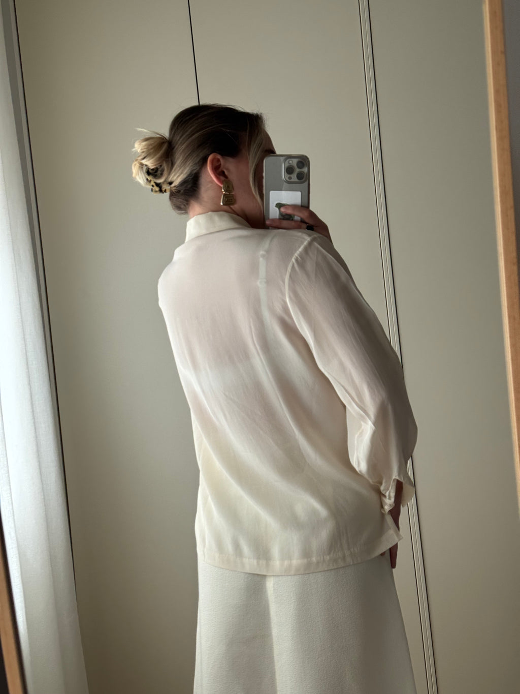 Pure silk ivory shirt