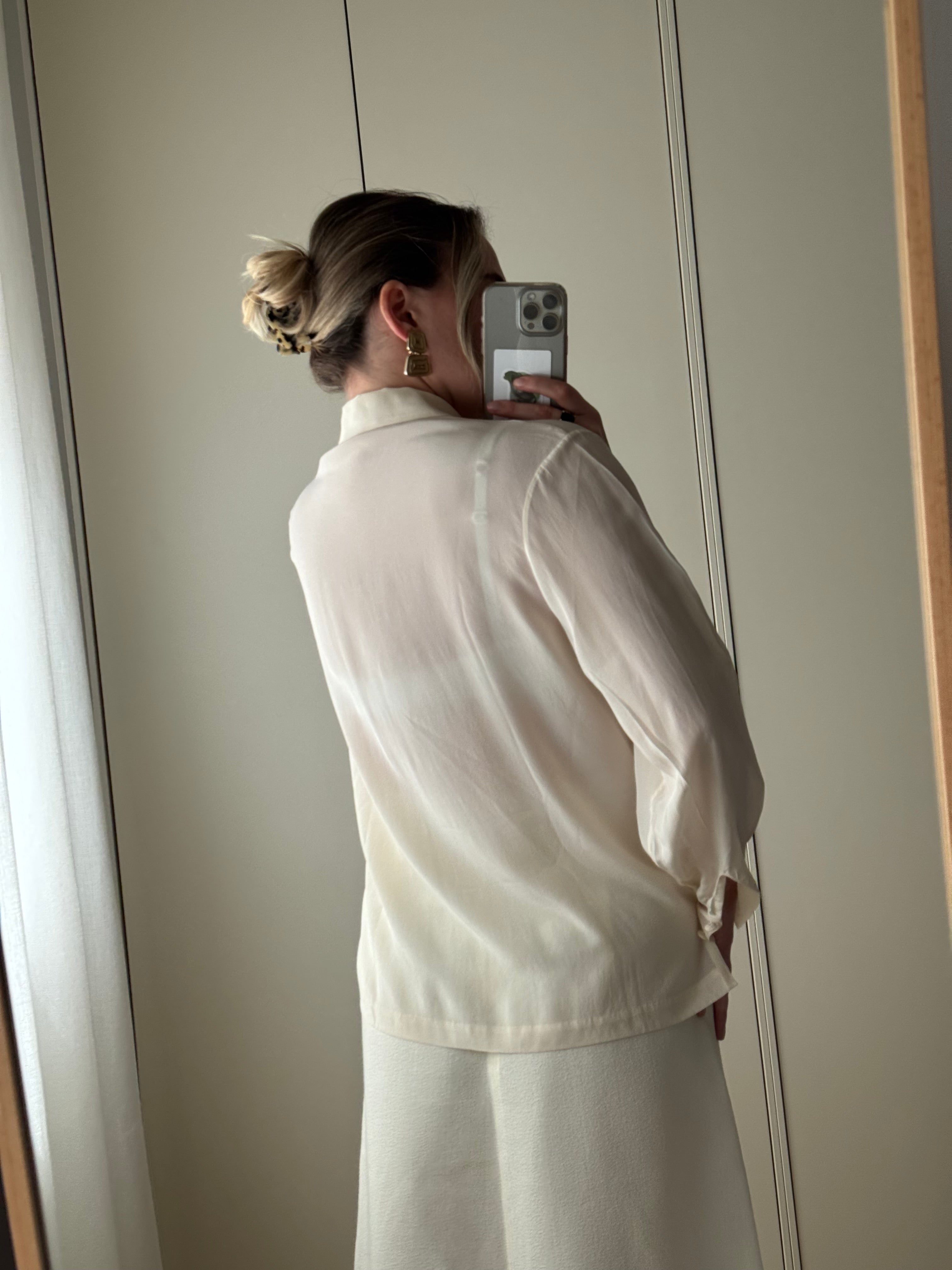 Pure silk ivory shirt