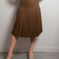 Pure virgine wool pleated camel skirt