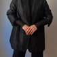 Shantung silk black blazer