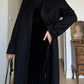 Virgin wool black coat