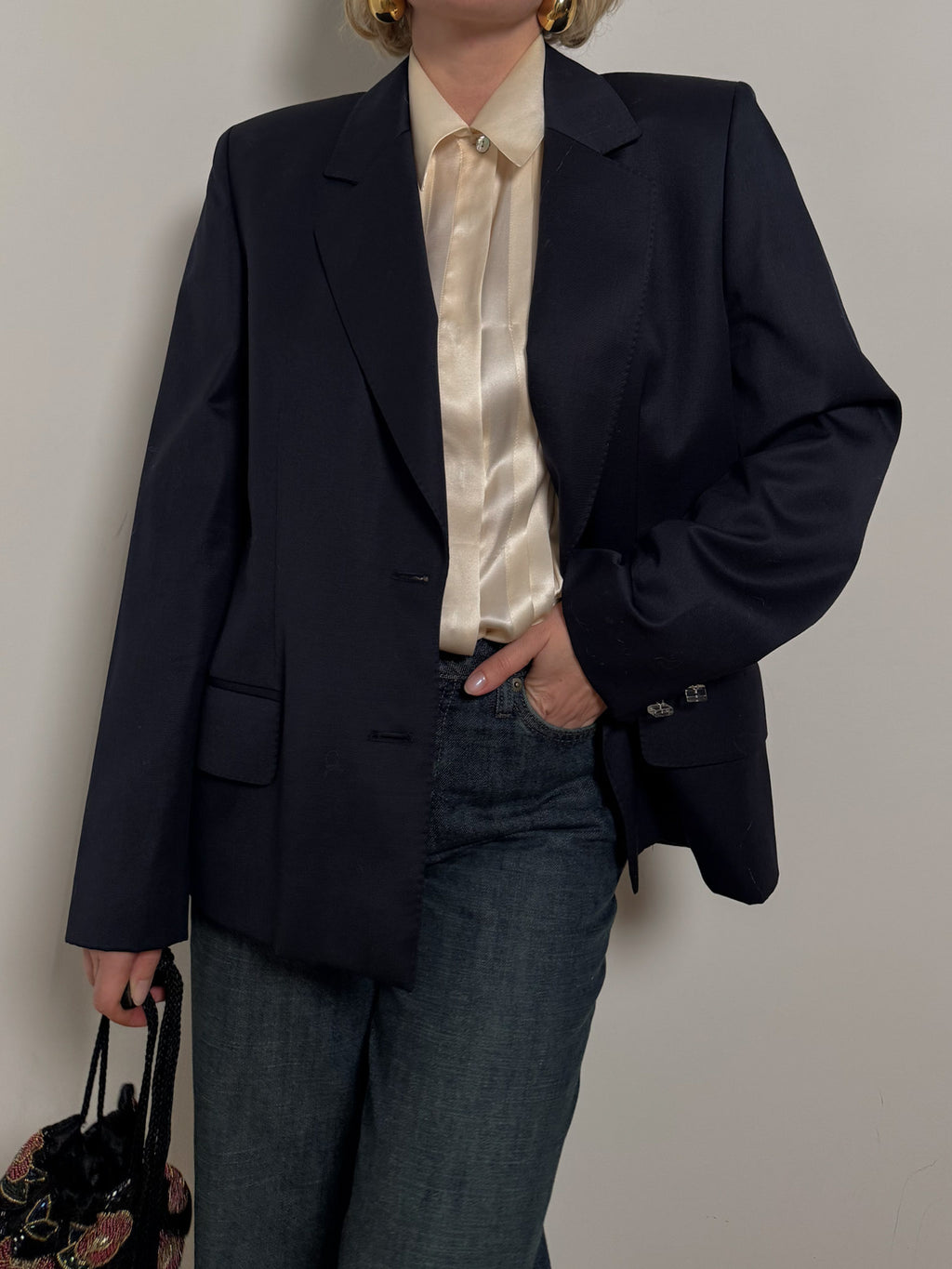 Piacenza wool blue blazer