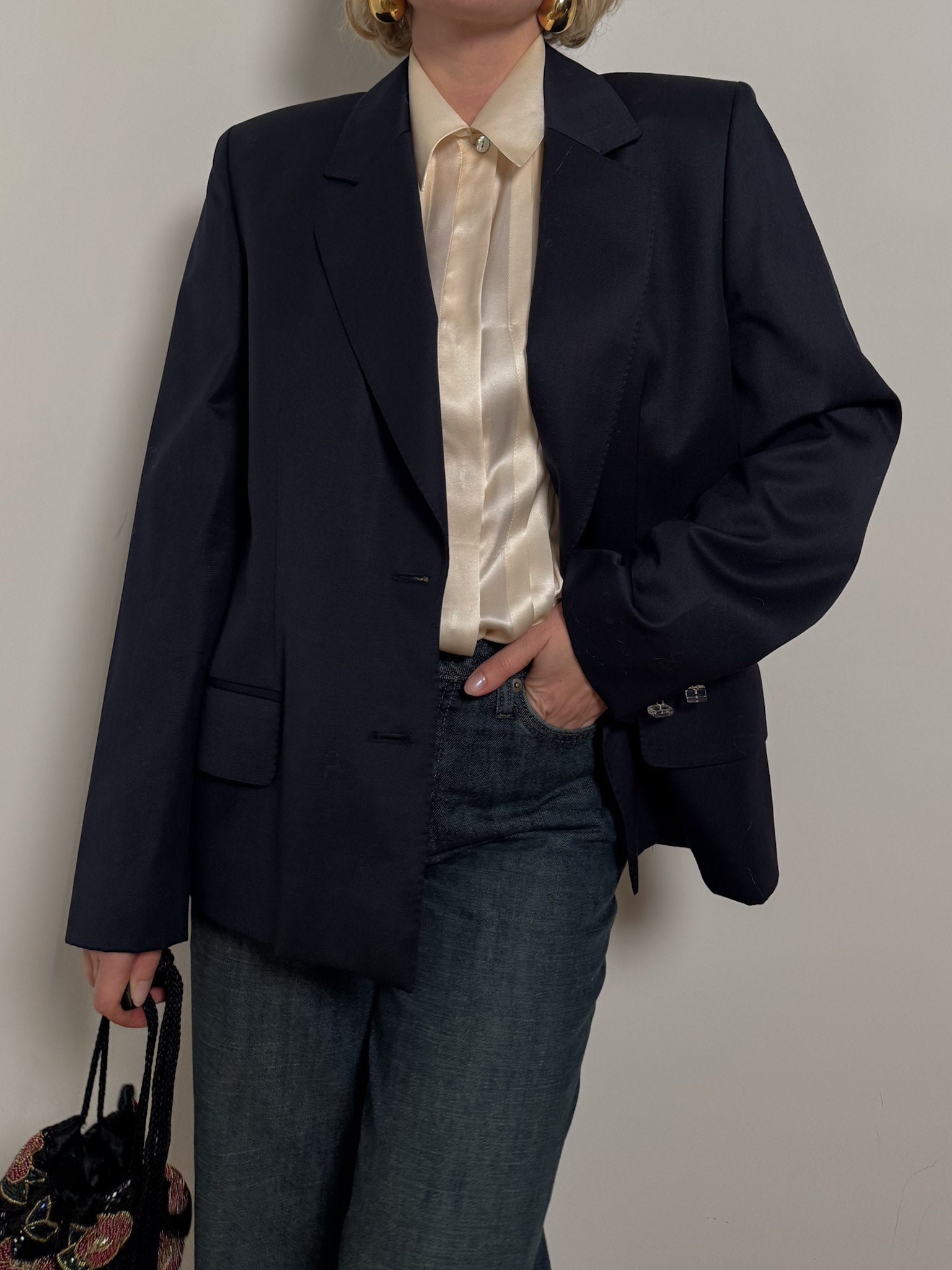 Piacenza wool blue blazer