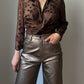 Pure silk brown blouse