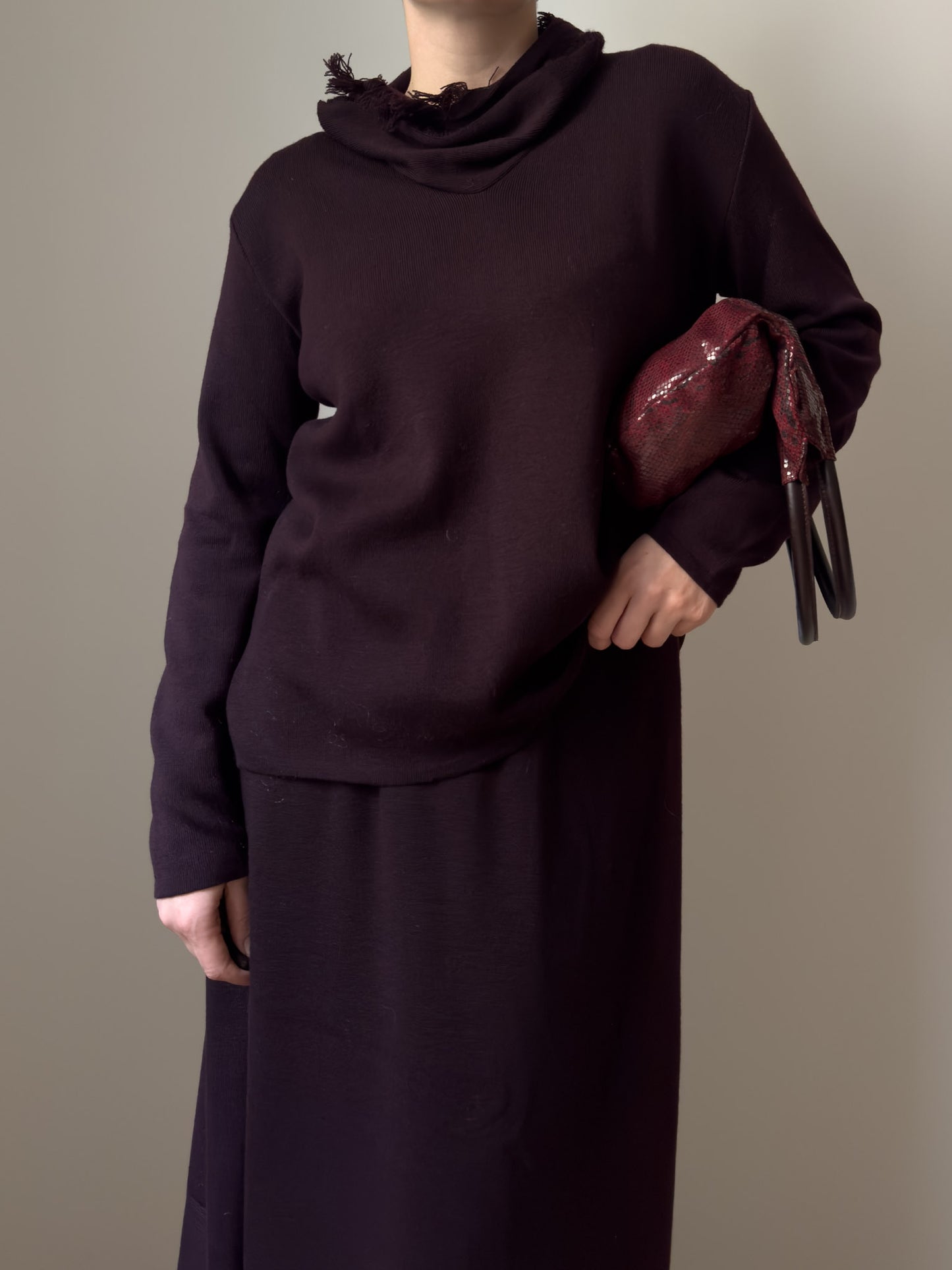 Pure virgin wool burgundi set