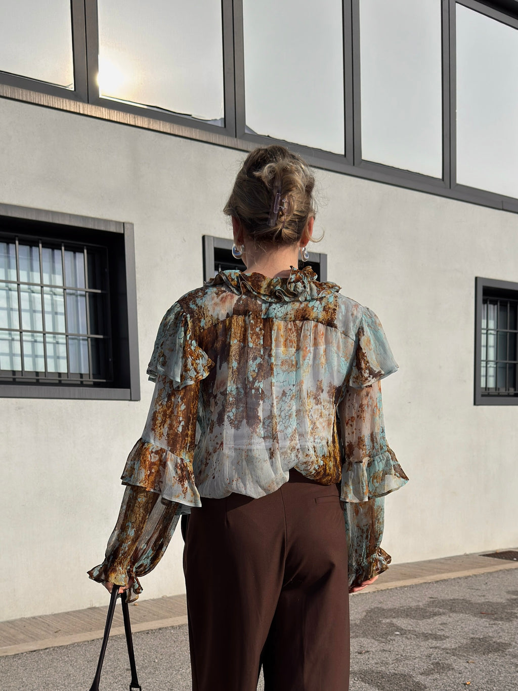 Pure viscose romantic blouse