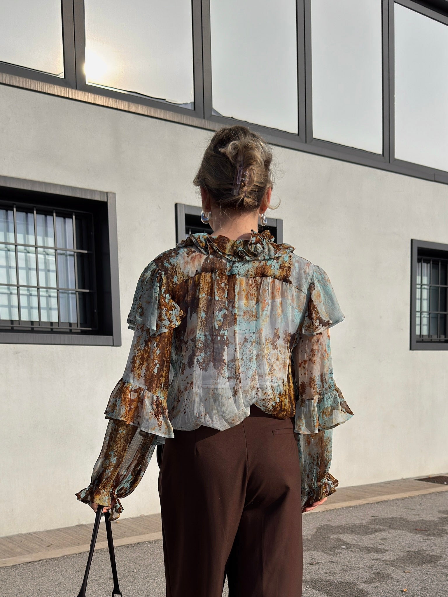 Pure viscose romantic blouse