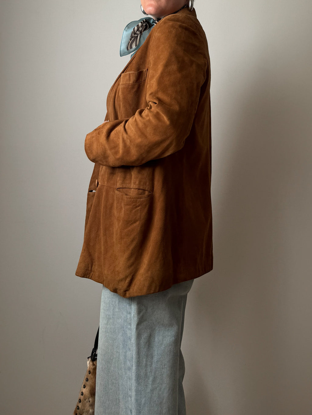 Real suede caramel coord