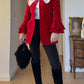 Velvet red and black jacket