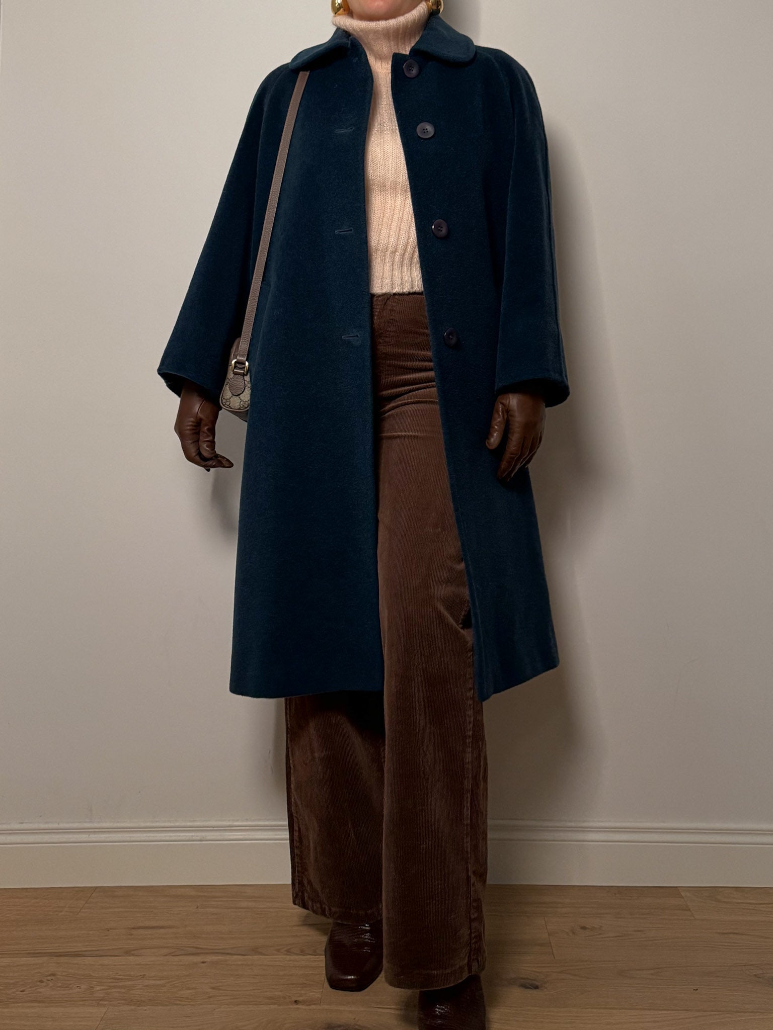 Pure wool petrolium coat
