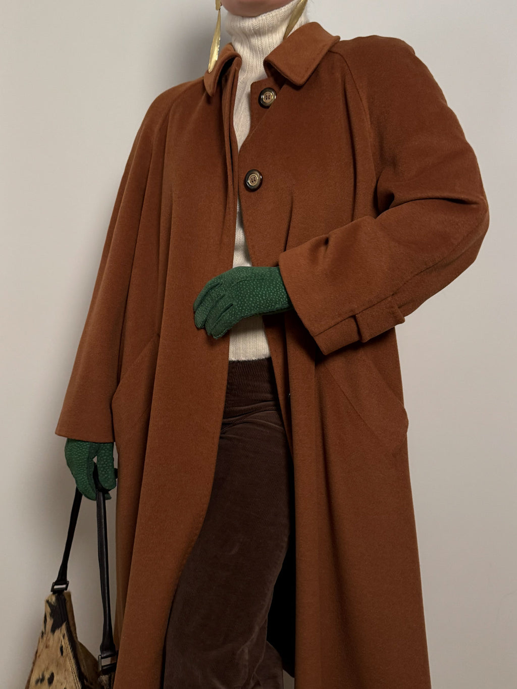 Pure wool rust coat