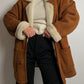 Vintage caramel shearling coat