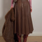 Real leather rust skirt