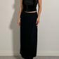 Viscose and virgin wool black skirt