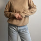 Pure cashmere beige turtleneck