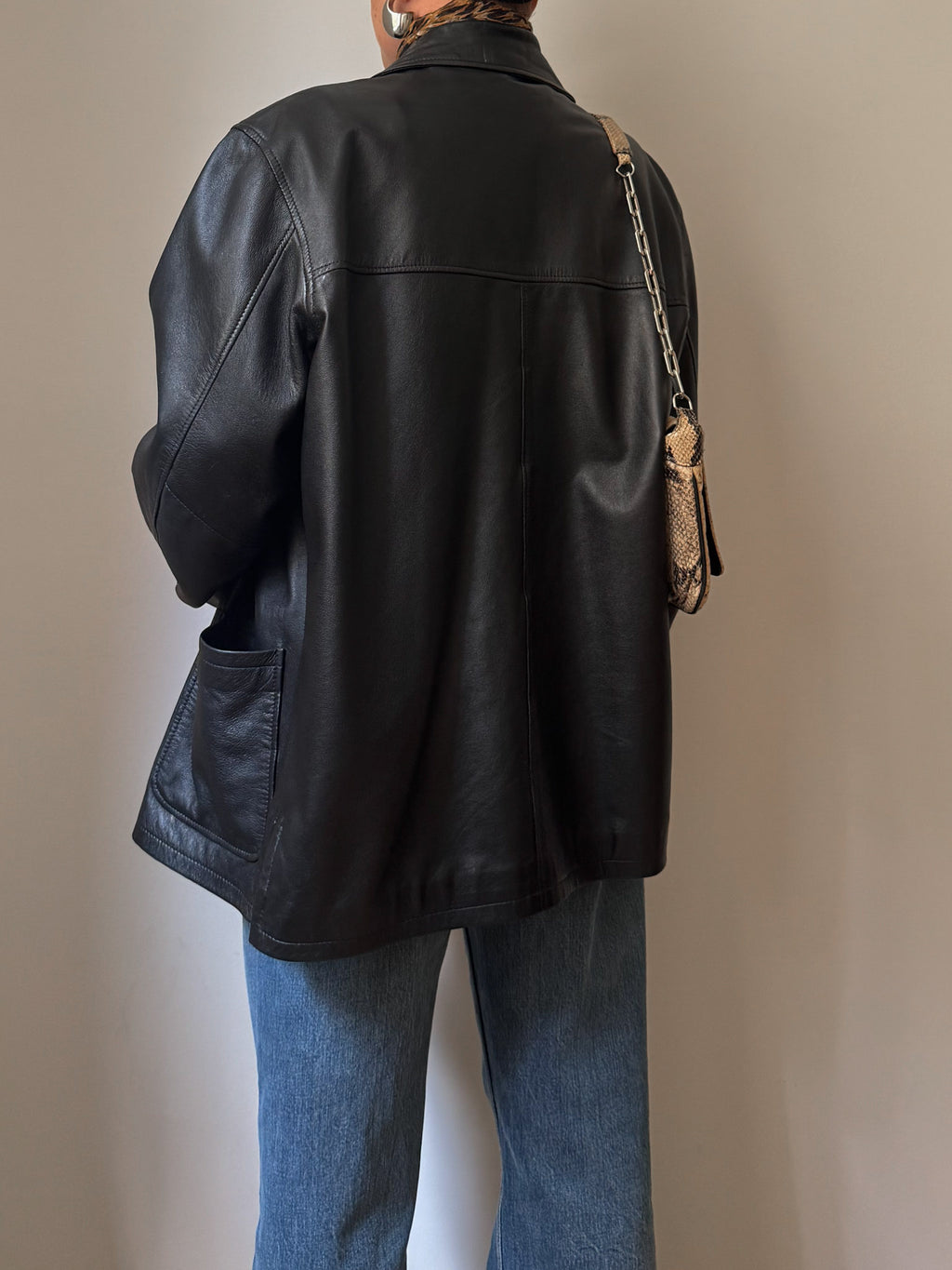 Real leather black jacket