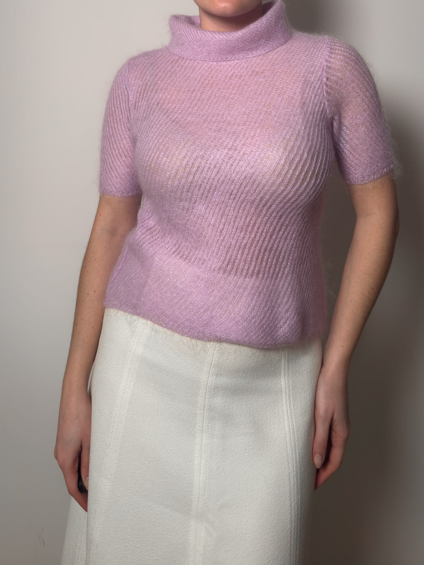 Mohair blend lilac pull