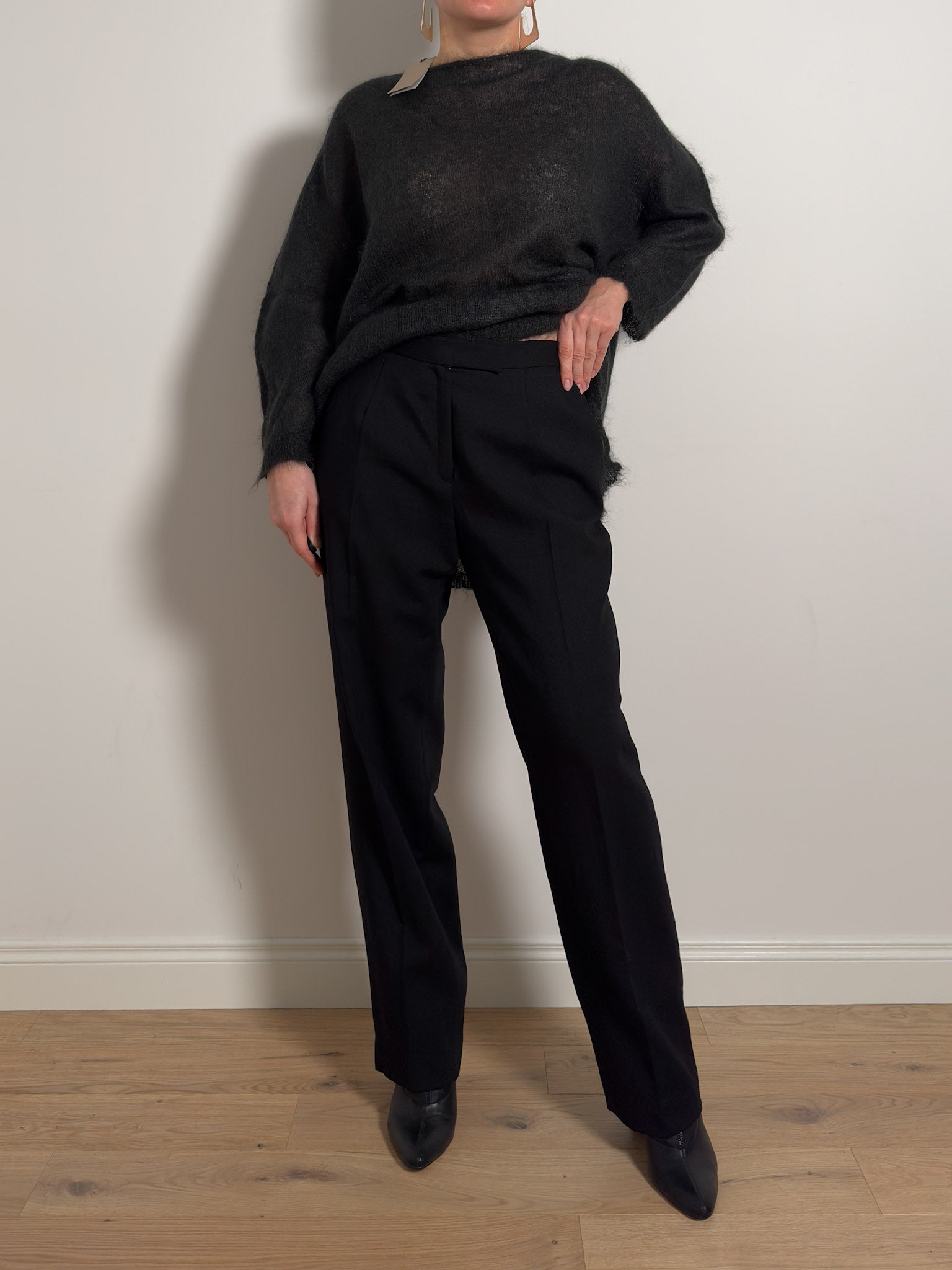 Pure wool black pants