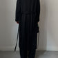 Pure wool black long coat