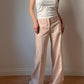 Pure linen pink pants