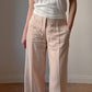 Pure linen pink pants