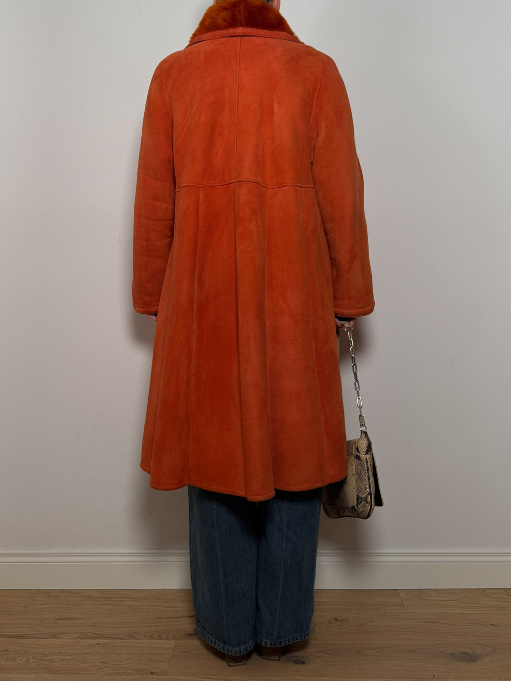 Original shearling orange coat