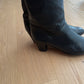Real leather black boots
