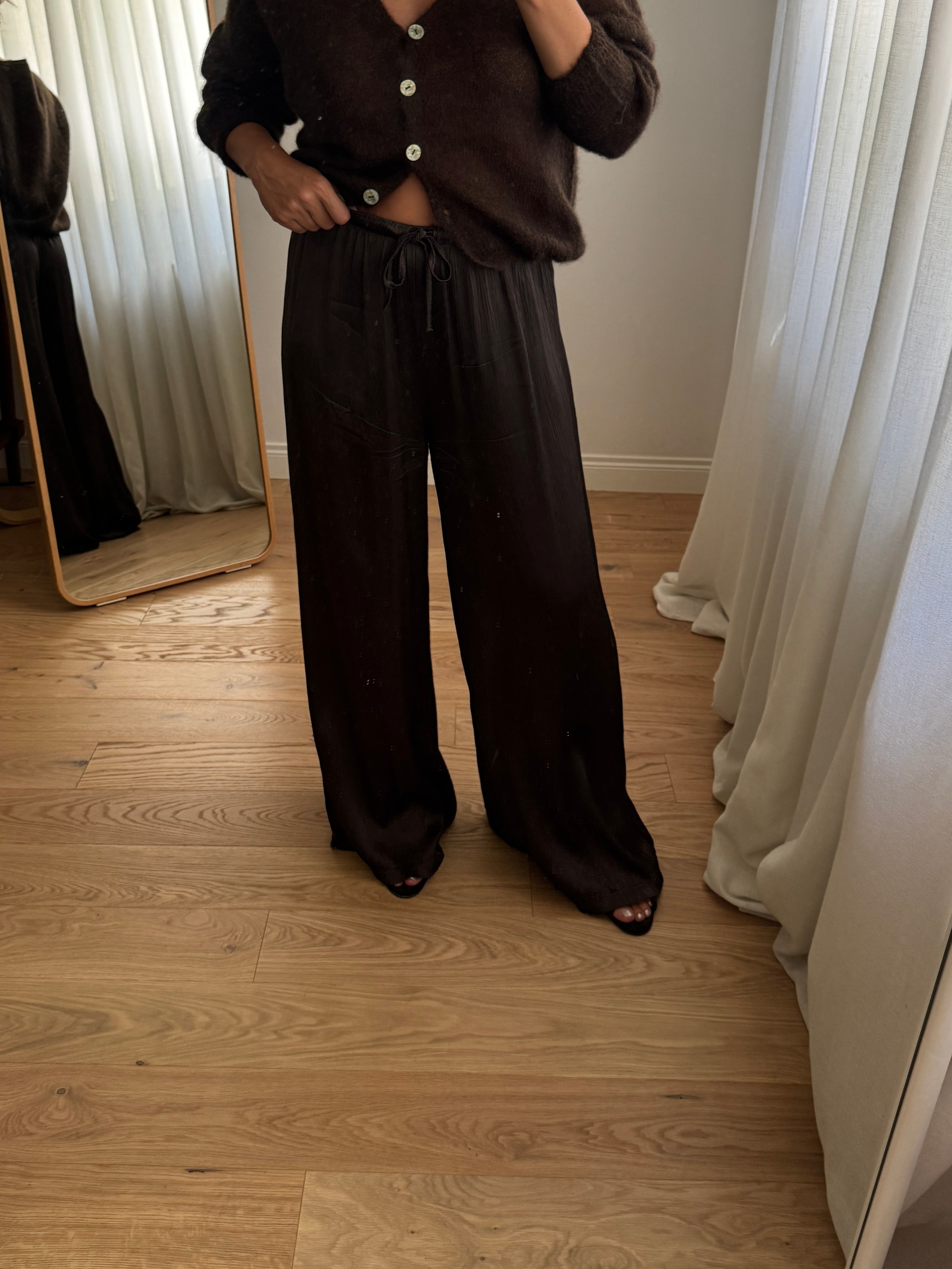 Pantaloni in viscosa - Chocolate