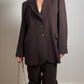 Pure wool chocolate blazer
