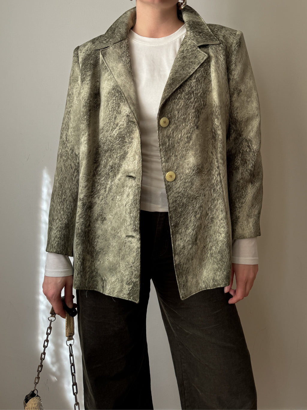 Tailored printed blazer