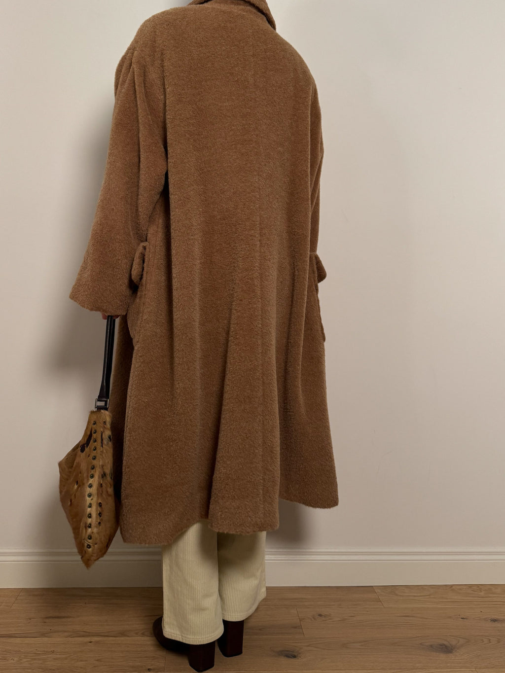 Pure virgin wool camel coat
