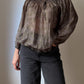 Pure silk printed blouse
