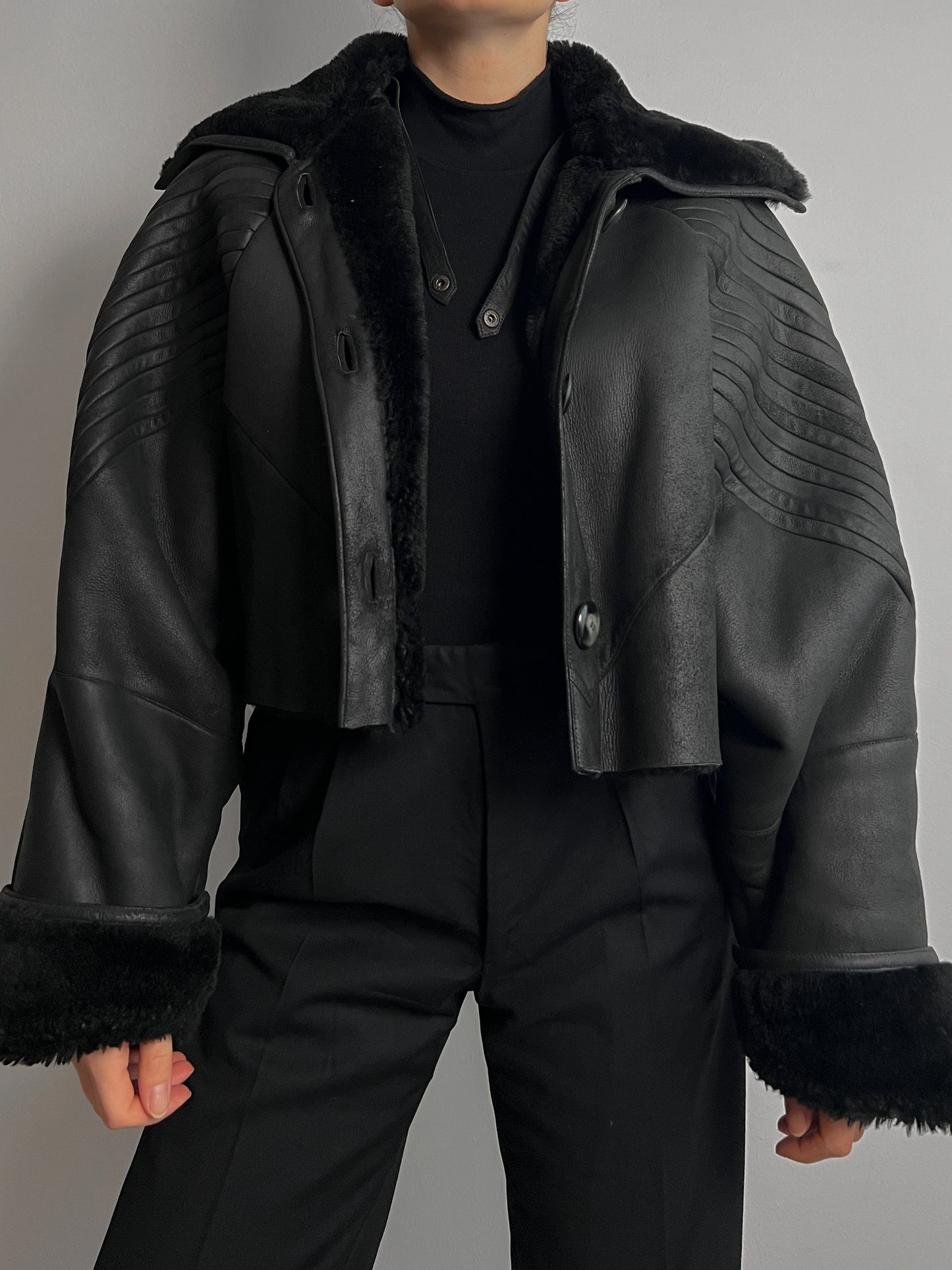 Renewed black original Shearling