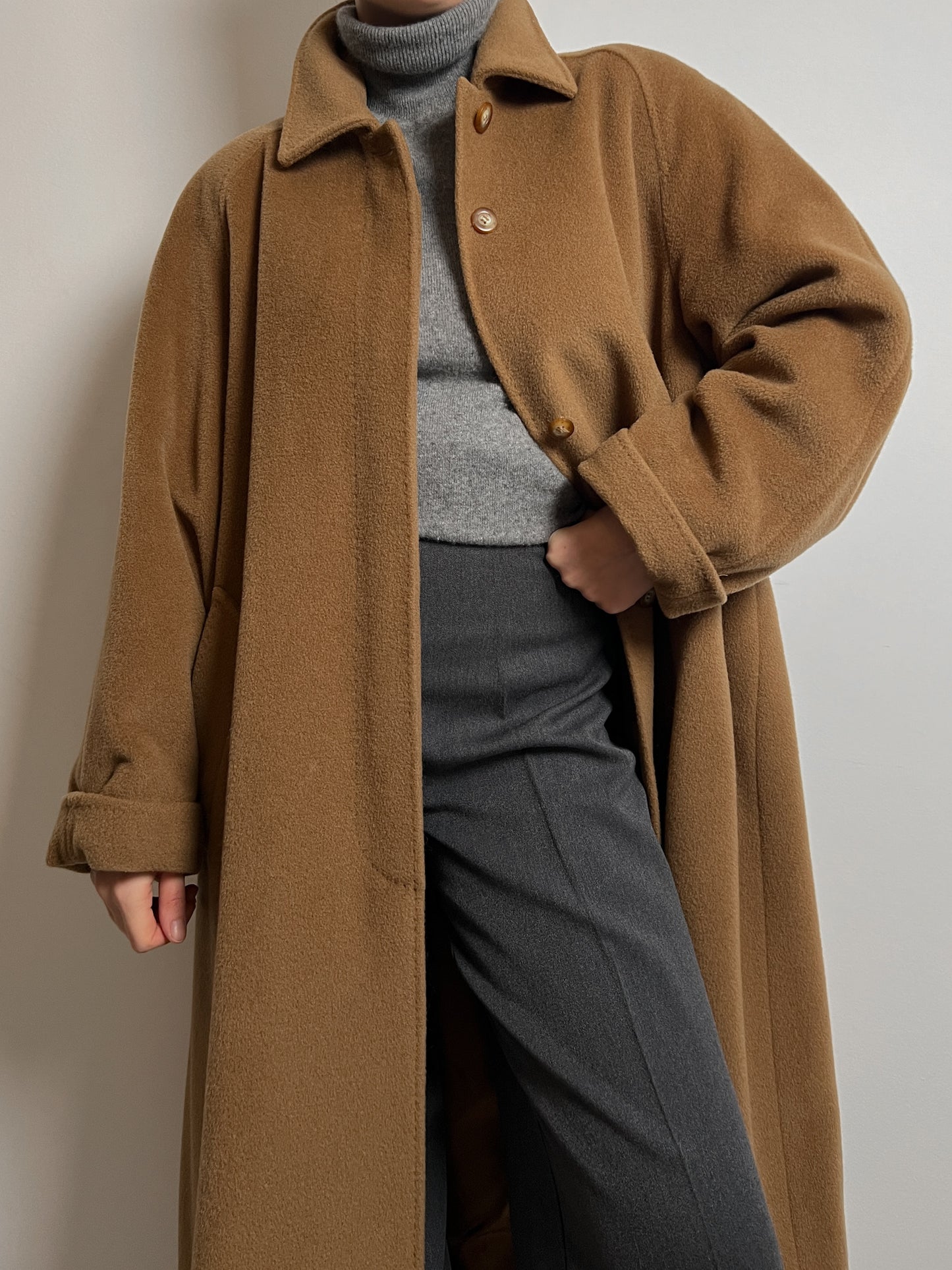 Marina Rinaldi wool and cashmere camel coat