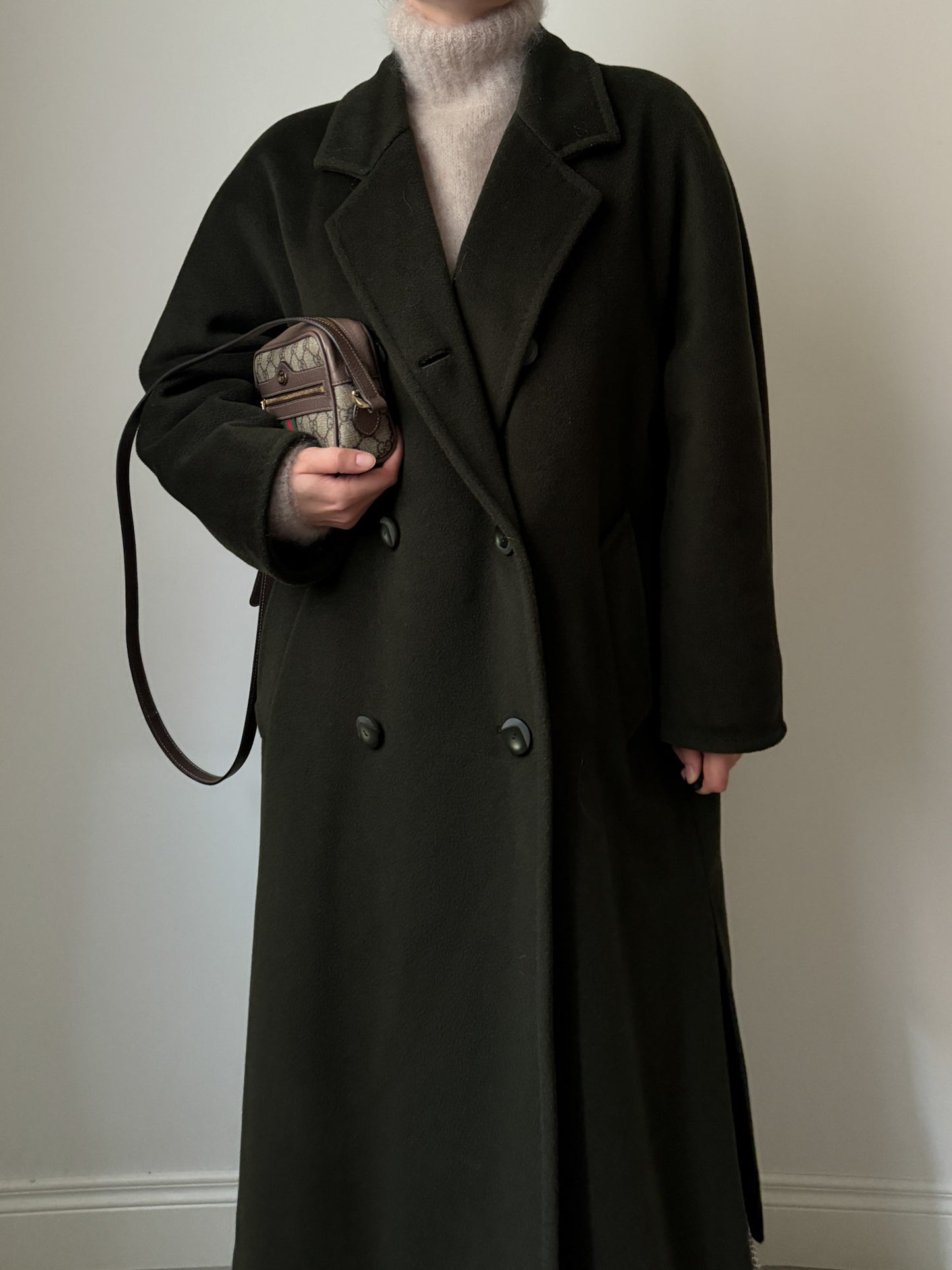 Marina Rinaldi pure wool green coat