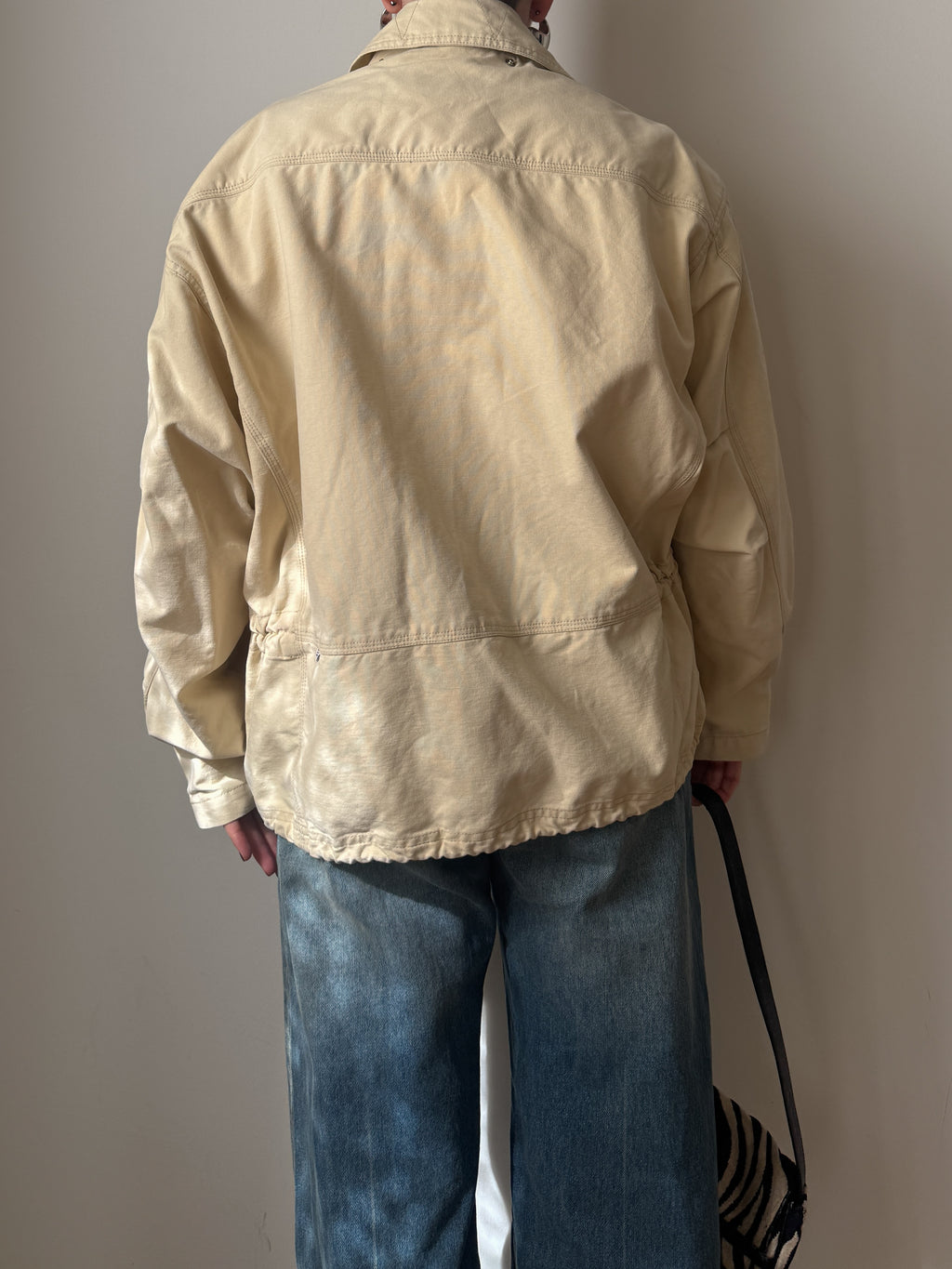 Giacca vintage in puro cotone con dettagli utility