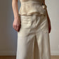 Pure linen ivory trouser skirt