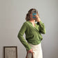 Pure silk green blouse