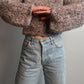 Mohair and wool cropped sweater