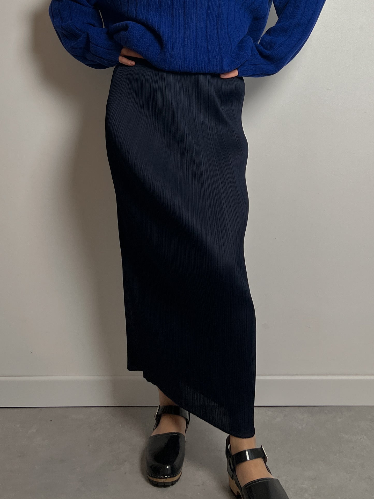 Issey Miyake Pleats Please blue skirt